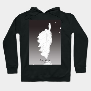 Corsica France Island Map Hoodie